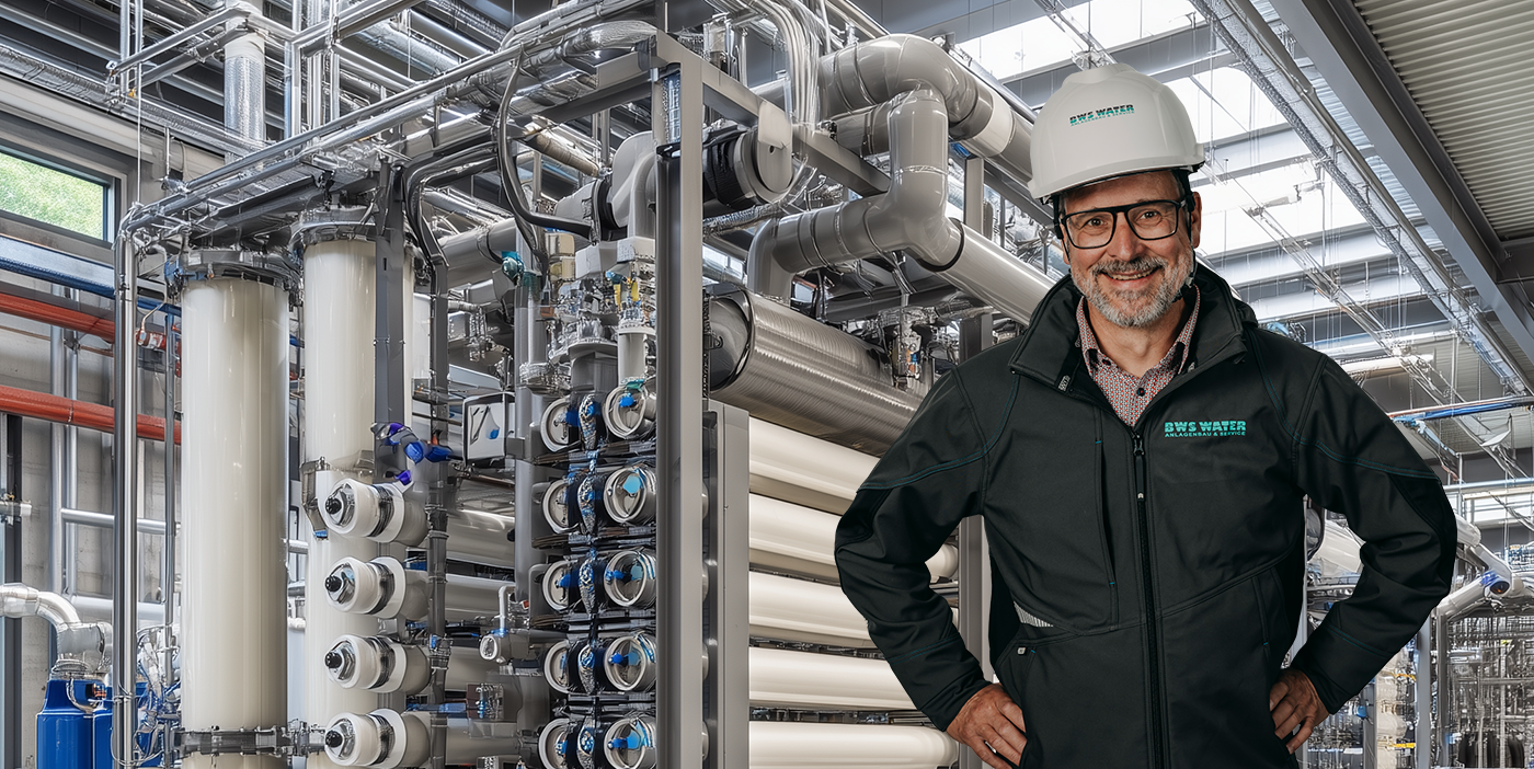 Mitarbeiter vor Anlage